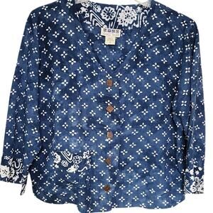 Vintage NTCO Nomatic Traders Capri Pant and Blouse Set Womens Size Small